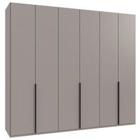 DREHTÜRENSCHRANK 270/236/58 cm,  in Grau, Sahara, 6-türig  - Schwarz/Grau, MODERN, Holzwerkstoff/Metall (270/236/58cm) - MID.YOU