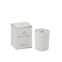DUFTKERZE  - Weiss, Basics, Glas/Naturmaterialien (9/9/11cm)