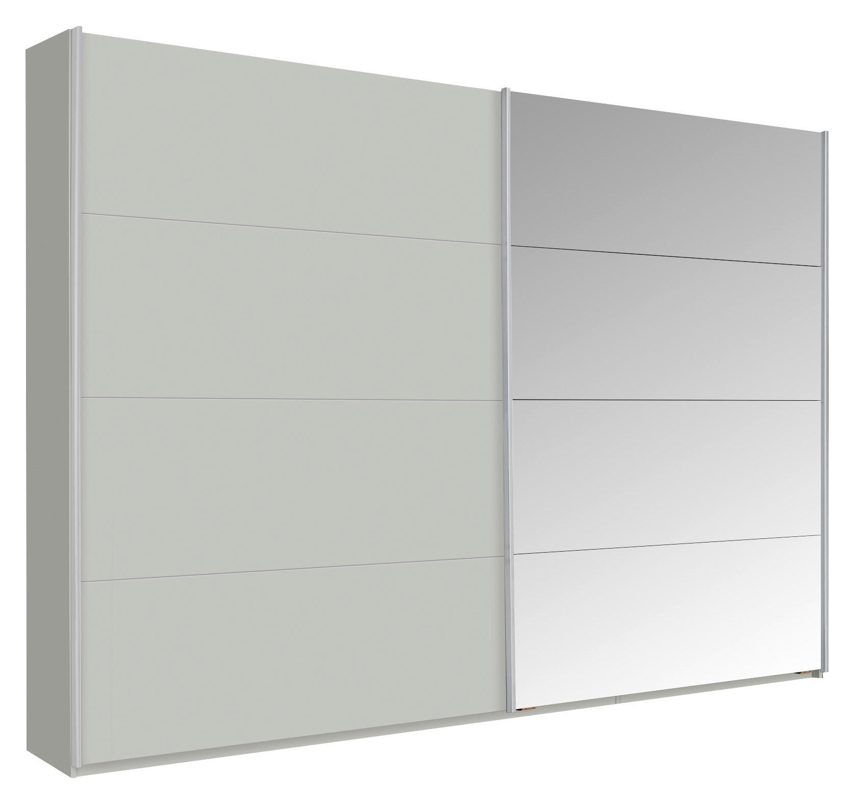 SCHWEBETÜRENSCHRANK  in Grau  - Grau, KONVENTIONELL, Glas/Holzwerkstoff (271/210/62cm) - Xora