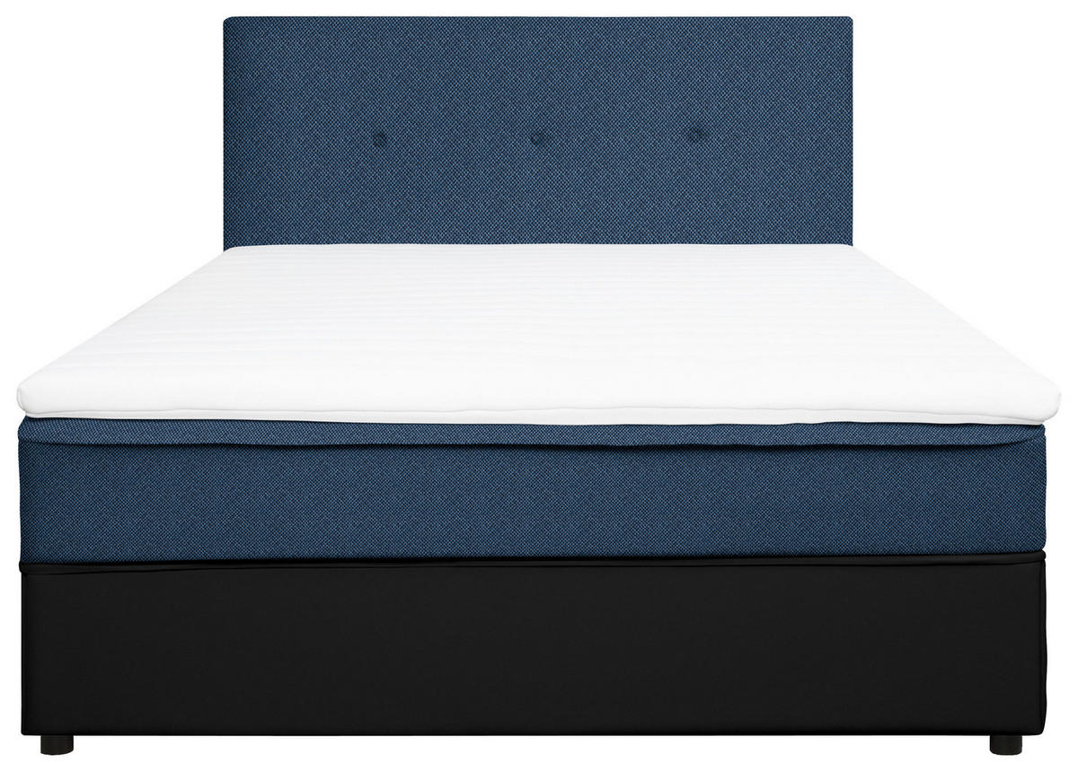 BOXBETT 120/200 cm  in Blau, Schwarz  - Blau/Schwarz, KONVENTIONELL, Holz/Textil (120/200cm) - Boxxx