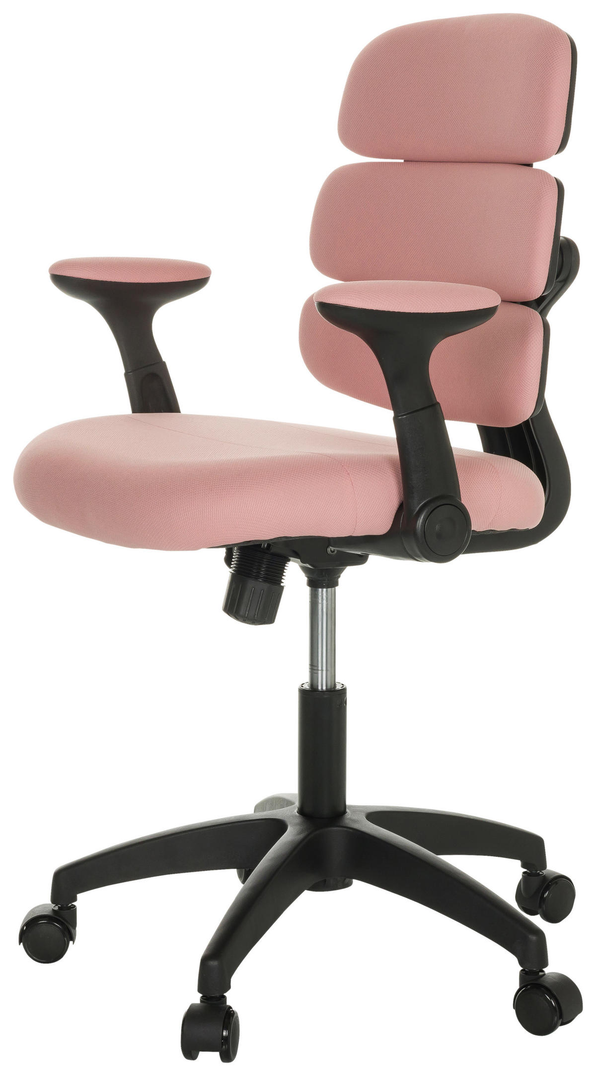 OTOČNÁ ŽIDLE PRO MLÁDEŽ, růžová - růžová/černá, Basics, textil/plast (62/86-97/62cm) - MID.YOU