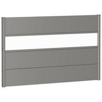 SICHTSCHUTZ  - Grau, Basics, Kunststoff/Metall (145/91/4,4cm)