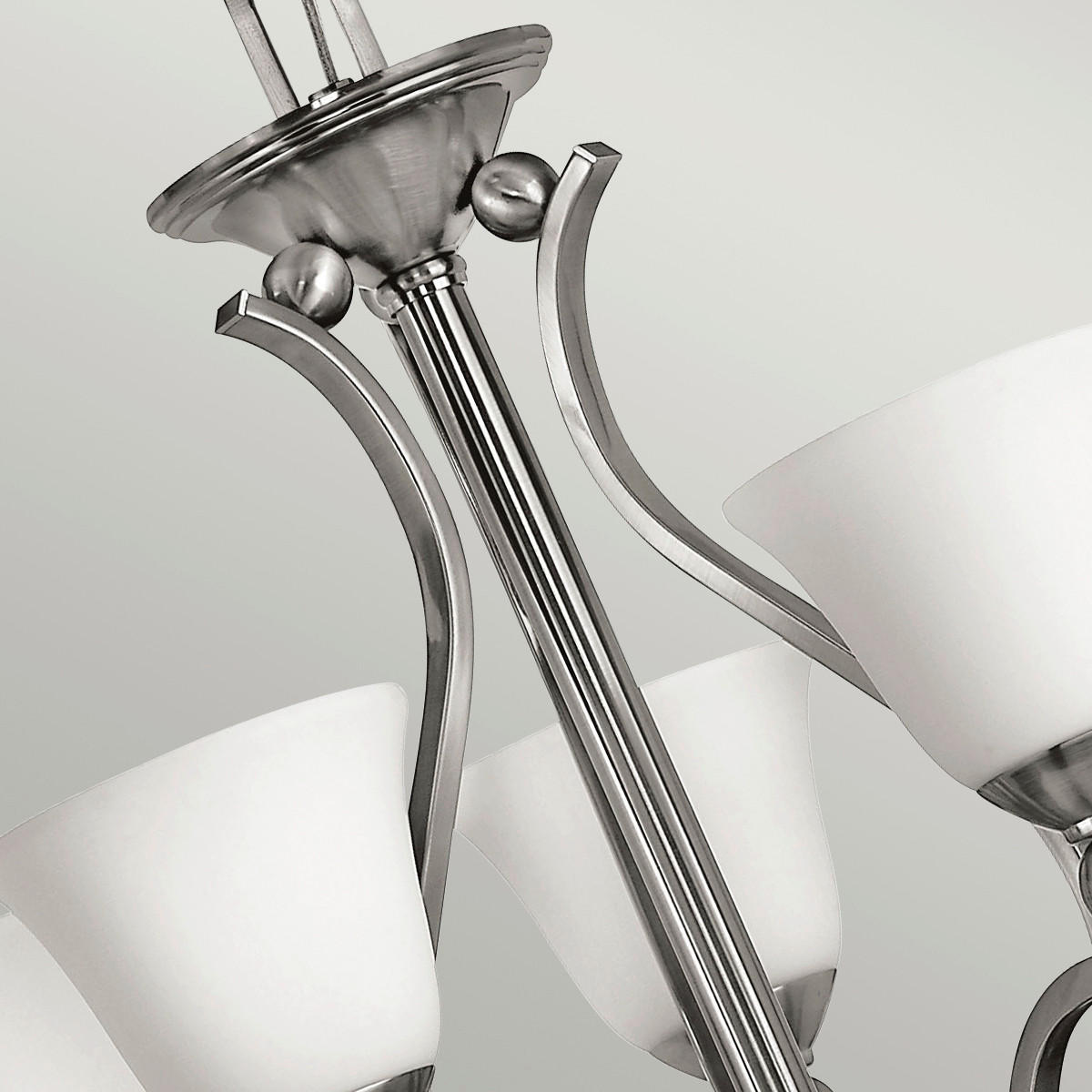 KRONLEUCHTER 61/71.5 cm    - Nickelfarben, Basics, Glas/Metall (61/71.5cm) - Elstead Lighting