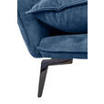 ECKSOFA in Webstoff Blau  - Blau/Schwarz, Design, Textil/Metall (338/165cm) - Hom`in