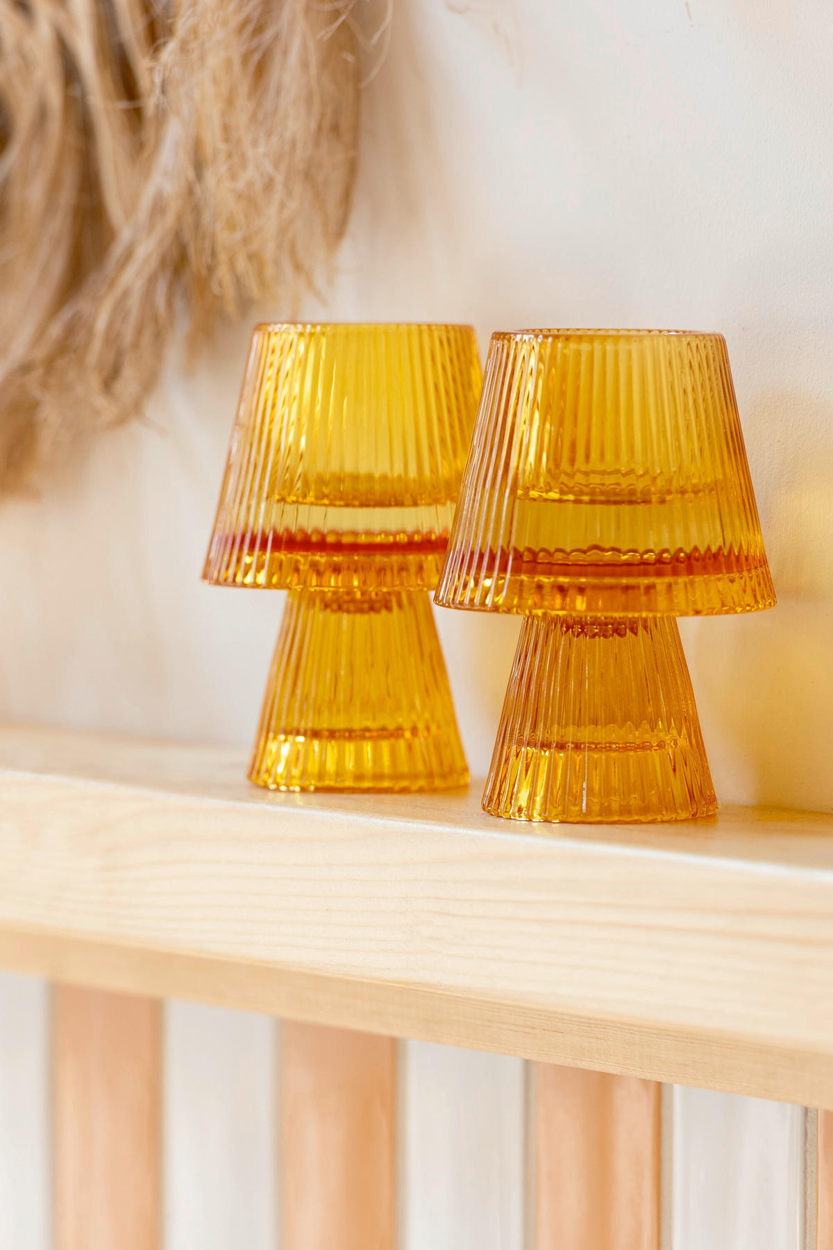 KERZENSTÄNDER - Orange, Basics, Glas (8,8/8,8/11,8cm)