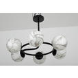 DECKENLEUCHTE Sirius 67/44 cm  - Schwarz/Weiß, Design, Glas (67/44cm) - Dieter Knoll