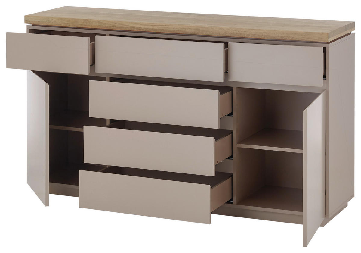 SIDEBOARD Palamos  in 150/86/40 cm  - Naturfarben/Grau, Basics, Holz/Holzwerkstoff (150/86/40cm)