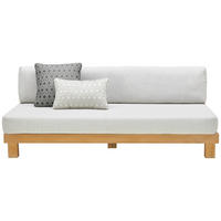 LOUNGESOFA  - Dunkelgrau/Hellgrau, Natur, Holz/Textil (180/68/95cm) - Amatio