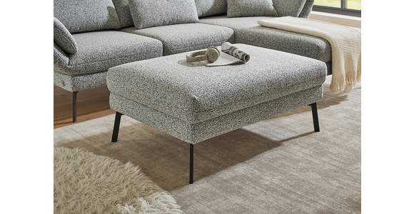 ECKSOFA  in Flachgewebe Blaugrau  175-224/255-365 cm  - Blaugrau/Schwarz, Design, Textil/Metall (175-224/255-365cm) - Dieter Knoll