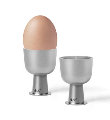 EIERBECHERSET Metall 2-teilig  - Edelstahlfarben, KONVENTIONELL, Metall (4,5/6,3cm) - Zack