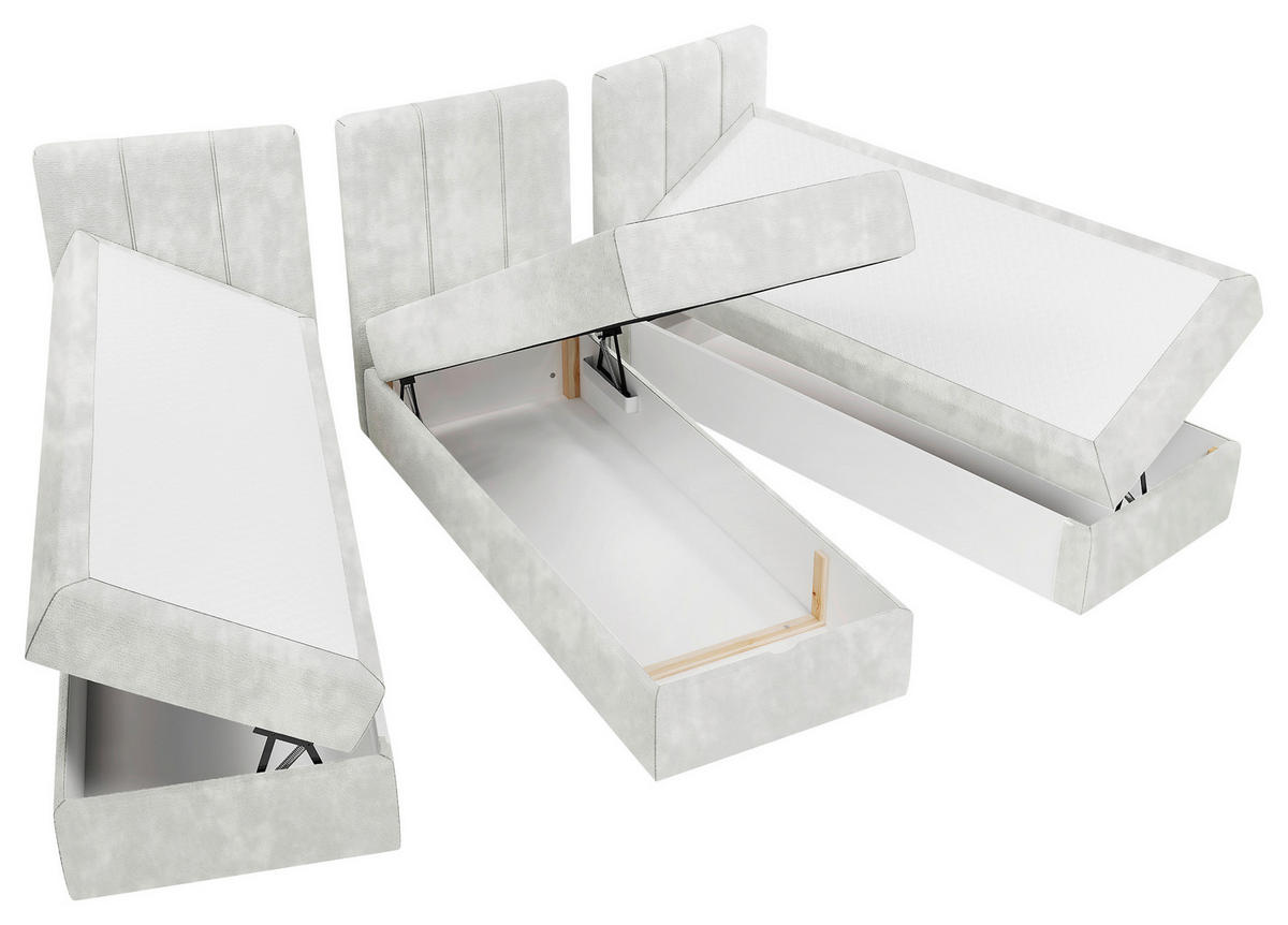 FAMILIENBETT - Creme/Schwarz, Design, Holzwerkstoff/Kunststoff (270/200cm) - Esposa