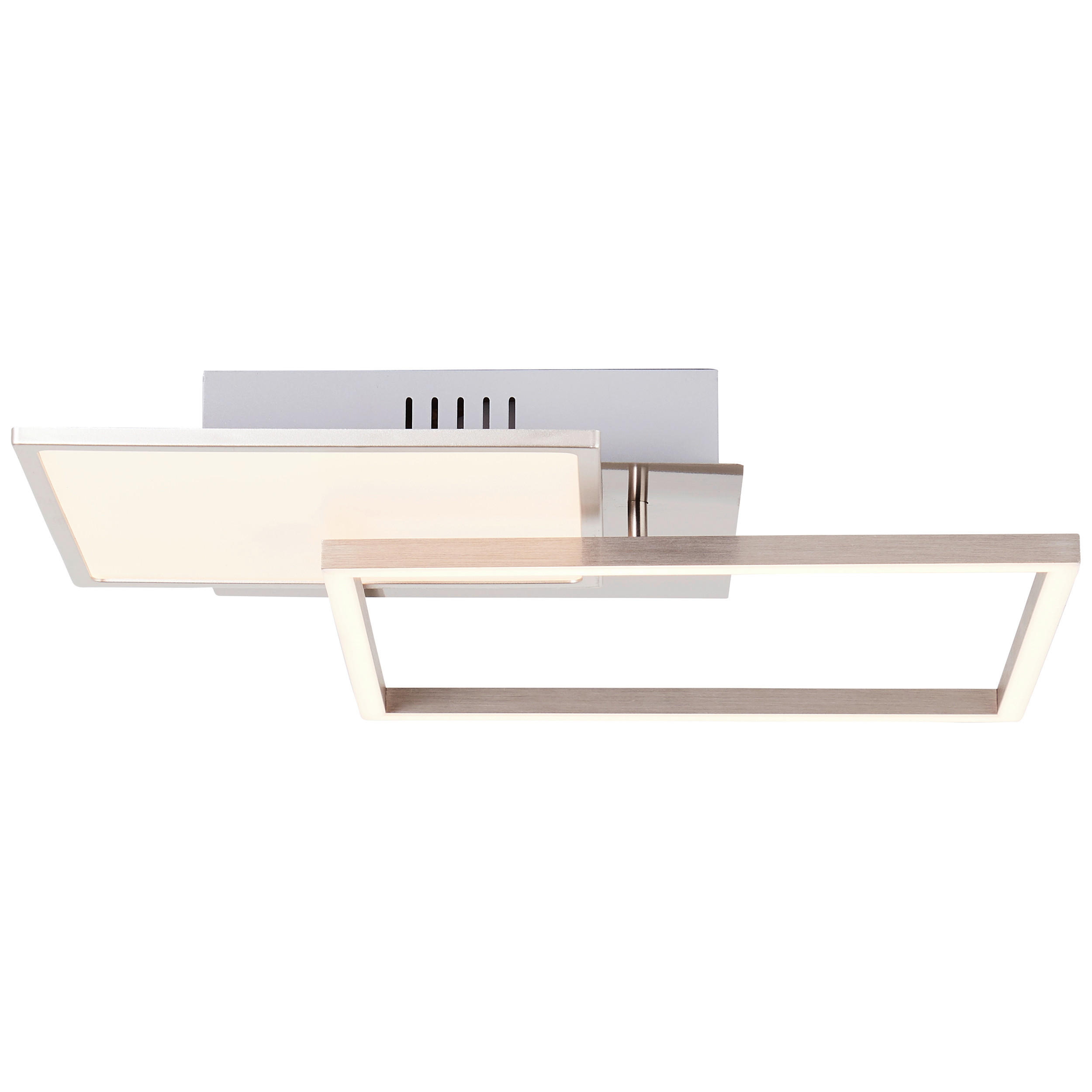 LED-DECKENLEUCHTE     - Nickelfarben, Design, Kunststoff/Metall (6,4/40/40cm) - Brilliant