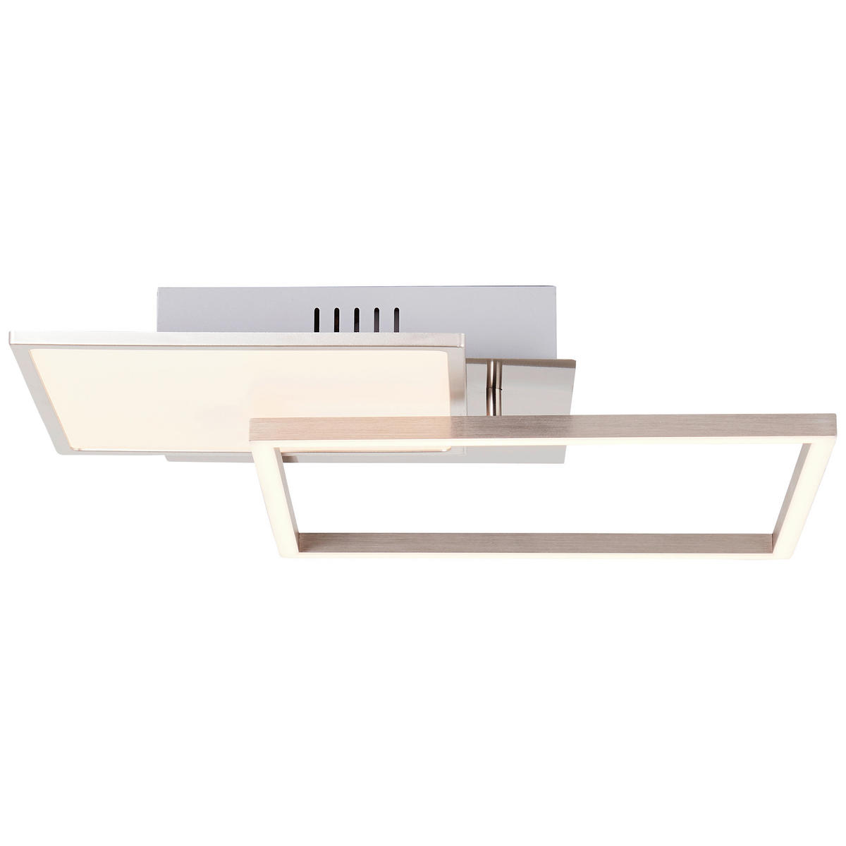LED-DECKENLEUCHTE     - Nickelfarben, Design, Kunststoff/Metall (6,4/40/40cm) - Brilliant
