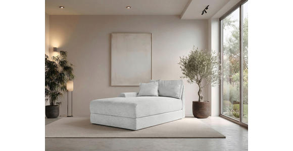 BIGSOFA Cord Perlmutt  - Perlmutt/Schwarz, MODERN, Kunststoff/Textil (117/93/190cm) - Carryhome