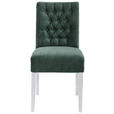 STUHL  Stoffauswahl, Gestellauswahl Chenille  - Weiß/Grün, KONVENTIONELL, Holz/Textil (46,5/91/65cm) - Cantus