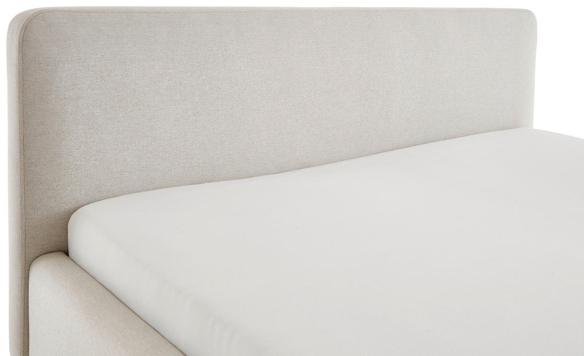POLSTERBETT 180/200 cm  in Beige  - Eichefarben/Birkefarben, Design, Holz/Textil (180/200cm) - Xora