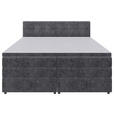 BOXSPRINGBETT 200/200 cm  in Grau  - Schwarz/Grau, KONVENTIONELL, Kunststoff/Textil (200/200cm) - Carryhome