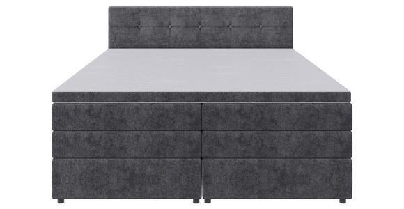 BOXSPRINGBETT 200/200 cm  in Grau  - Schwarz/Grau, KONVENTIONELL, Kunststoff/Textil (200/200cm) - Carryhome
