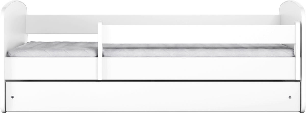 KINDER-/JUNIORBETT 80/160 cm  in Weiß  - Birkefarben/Weiß, MODERN, Holz/Holzwerkstoff (80/160cm) - MID.YOU