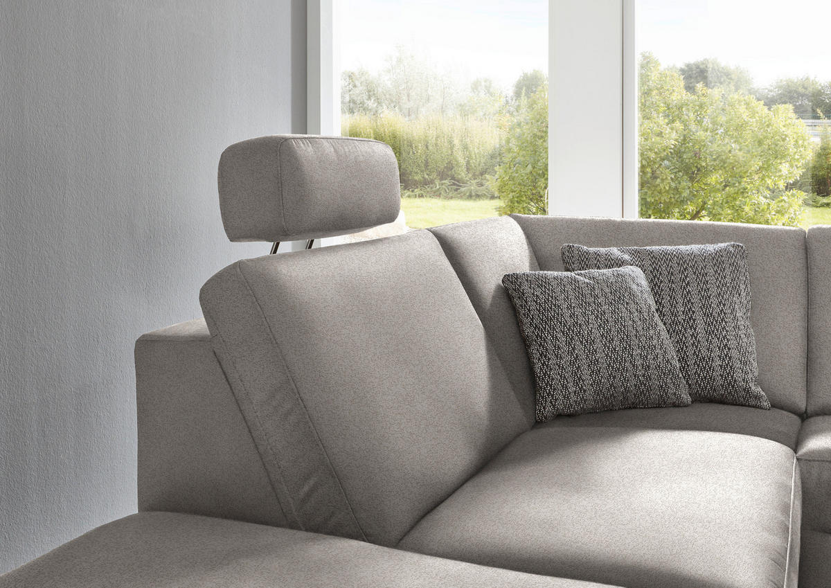 HÖRNSOFFA i mikrofiber aluminiumfärg  - aluminiumfärg, Design, metall/textil (242/275cm) - Dieter Knoll