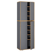 SCHUHSCHRANK Anthrazit, Honigeiche  - Honigeiche/Anthrazit, Design, Holzwerkstoff/Kunststoff (60/183/33cm) - MID.YOU