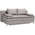 BOXSPRINGSOFA  mit Stoffauswahl Webstoff Naturfarben  - Chromfarben/Naturfarben, Design, Textil/Metall (200/93/93cm) - Novel