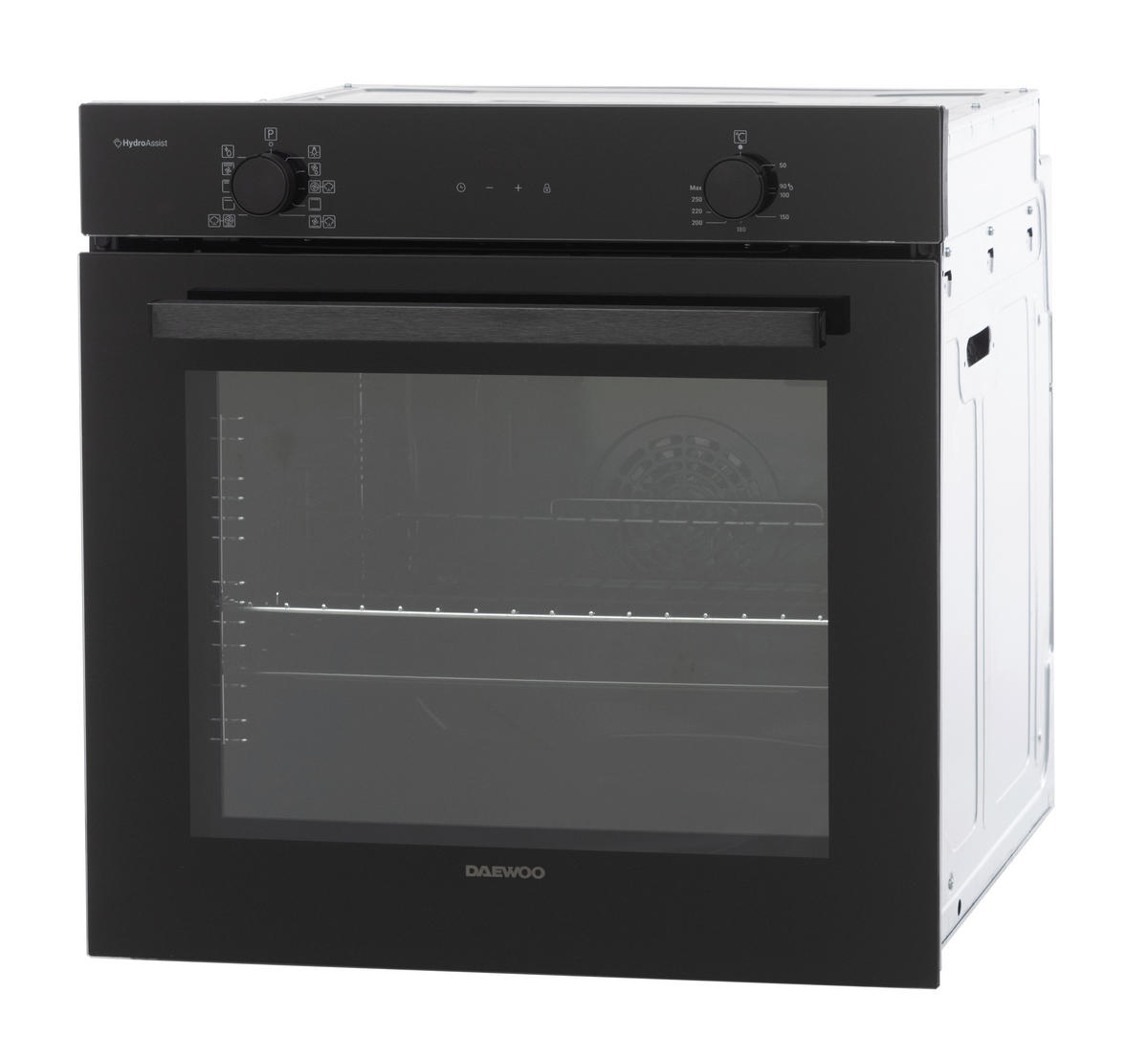 EINBAUBACKOFEN  - Schwarz, Basics, Glas/Metall (59.5/59.5/57.5cm) - Daewoo