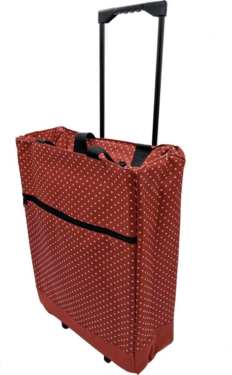 TORBA ZA KUPOVINU SA TOČKIĆIMA   crvena  - crvena, Osnovno, tekstil/plastika (54/39/22cm)