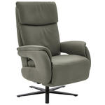 RELAXSESSEL Echtleder    - Schwarz/Grau, Design, Leder/Metall (70/117/85cm) - Dieter Knoll