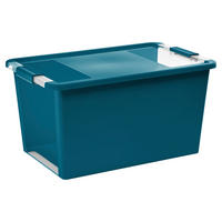 AUFBEWAHRUNGSBOX 35/28/55 cm     - Türkis, KONVENTIONELL, Kunststoff (35/28/55cm)