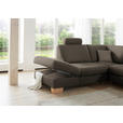 ECKSOFA in Mikrofaser Graubraun  - Wildeiche/Graubraun, KONVENTIONELL, Holz/Textil (236/286cm) - Voleo