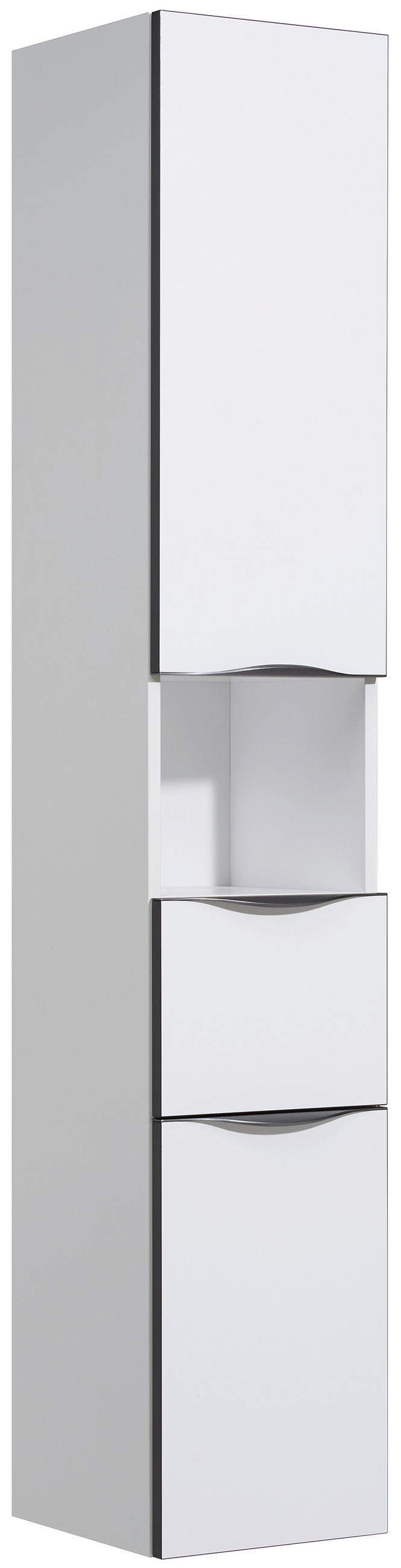 HOCHSCHRANK 30/168/33 cm  - Anthrazit/Weiß, KONVENTIONELL, Glas/Holzwerkstoff (30/168/33cm) - Sadena