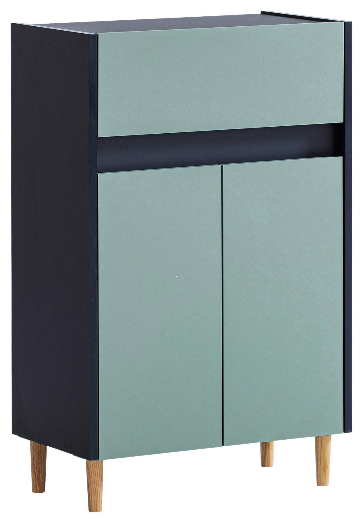 UNTERSCHRANK 56,9/90,3/33,0 cm   - Eschefarben/Dunkelblau, MODERN, Holz/Holzwerkstoff (56,9/90,3/33,0cm) - MID.YOU