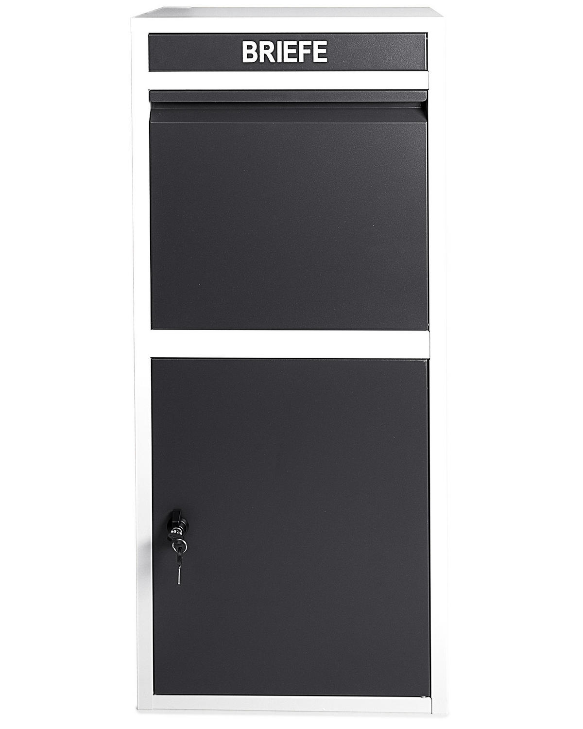 PAKETBOX Grau, Schwarz  - Schwarz/Grau, Basics, Metall (41/103/38cm) - Ambia Garden
