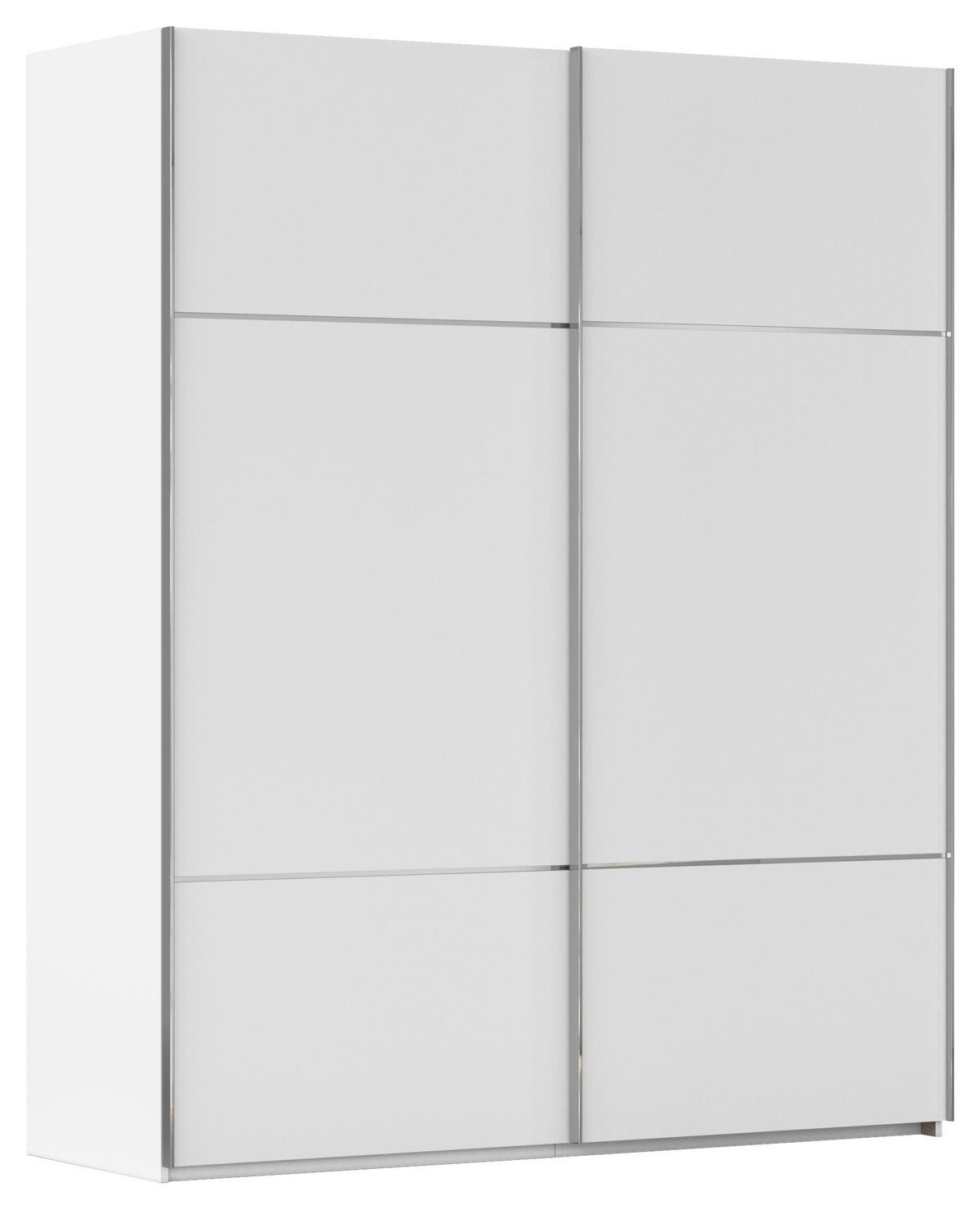 SCHWEBETÜRENSCHRANK in Weiss  - Chromfarben/Weiss, Konventionell, Holzwerkstoff/Metall (181/223/68cm) - Novel