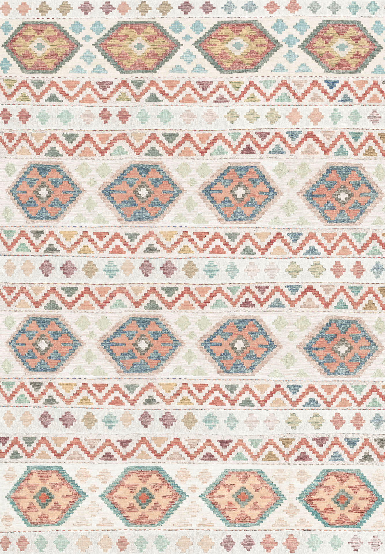 VINTAGE-TEPPICH Ondea Ramizh 160/230 cm  in Terracotta, Perlmutt, Graublau  - Graublau/Perlmutt, LIFESTYLE, Kunststoff/Textil (160/230cm) - Lindorug