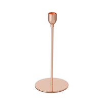 KERZENHALTER - Roségold, Design, Metall (10/23cm)