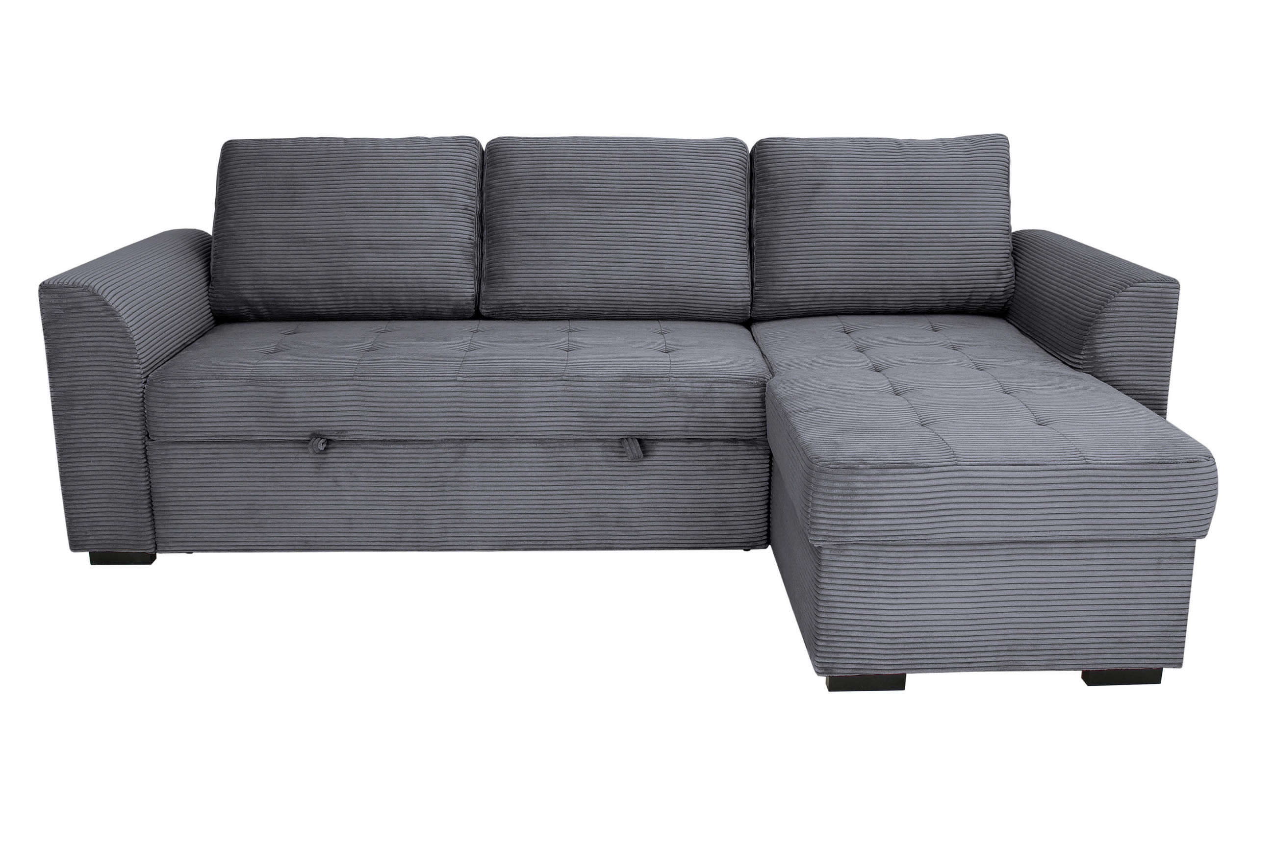 ROHOVÁ SEDAČKA, textil, dřevo, kov,  - černá, Design, kov/dřevo (243/155cm) - Xora