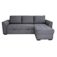ROHOVÁ SEDAČKA, textil, dřevo, kov,  - černá, Design, kov/dřevo (243/155cm) - Xora