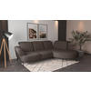 ECKSOFA in Flachgewebe Schlammfarben  - Schlammfarben/Schwarz, Modern, Textil/Metall (313/208cm) - Sit & More