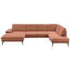 WOHNLANDSCHAFT in Webstoff Orange  - Schwarz/Orange, Design, Textil/Metall (180/344/208cm) - Dieter Knoll