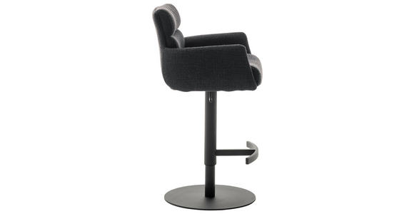 BARHOCKER in Metall, Textil Anthrazit - Anthrazit/Schwarz, Design, Textil/Metall (54/84/52cm) - Dieter Knoll