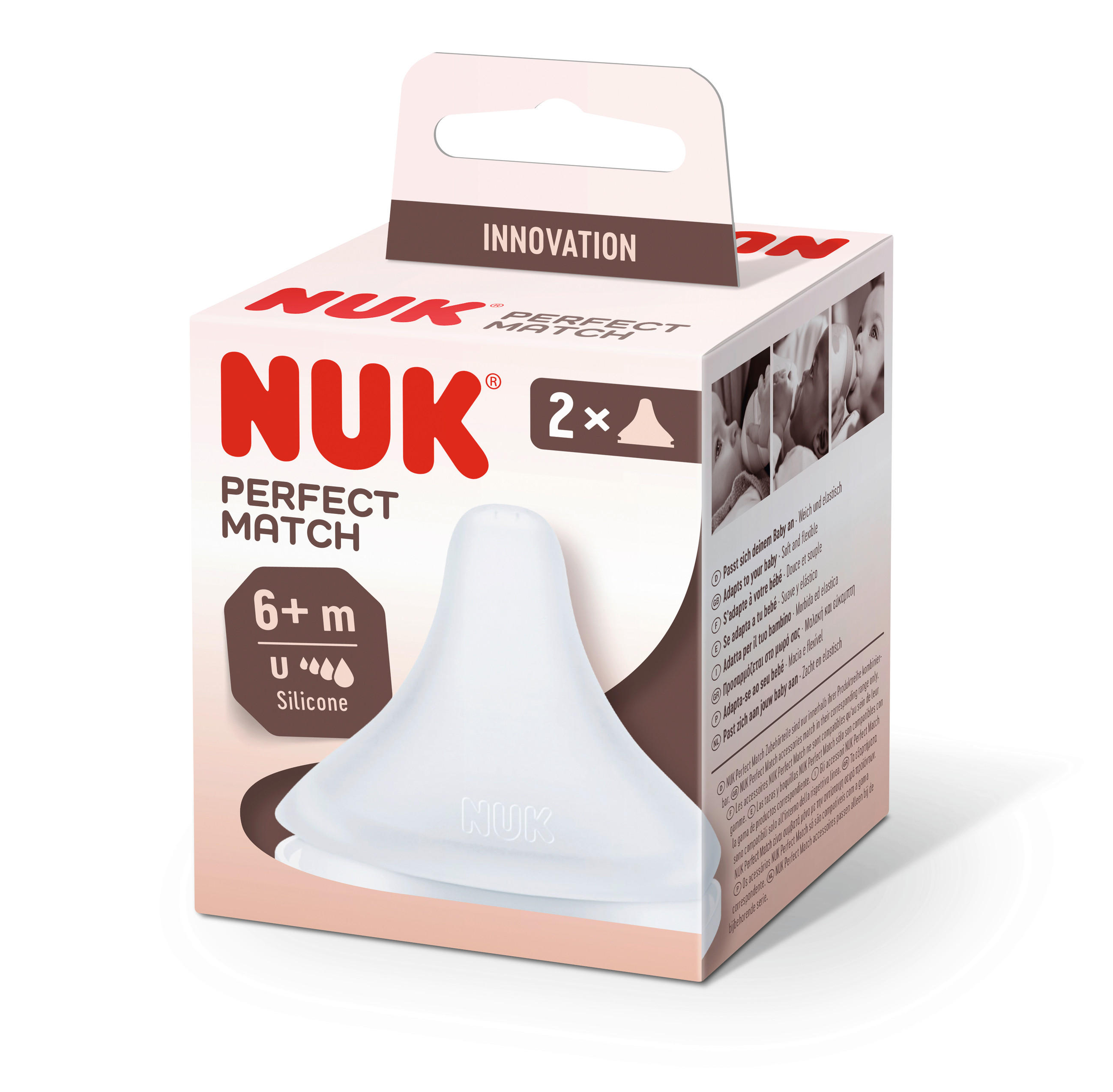 SAUGER Perfect Match  - Transparent, Basics, Kunststoff (6,3/6,9/11cm) - NUK