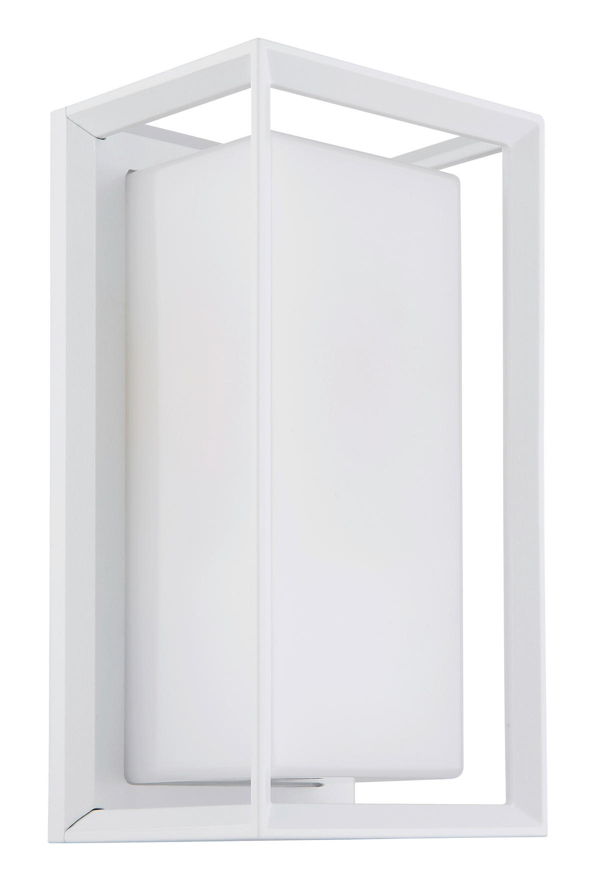 AUßENLEUCHTE 13/12,2/24,8 cm   - Weiß, KONVENTIONELL, Kunststoff/Metall (13/12,2/24,8cm) - Globo