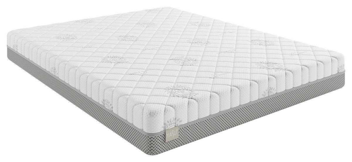 WENDEMATRATZE 200/200 cm, Höhe ca.: 22 cm, H4 + H4 = sehr fest,  - Weiß, Basics, Textil (200/200cm) - Chameo