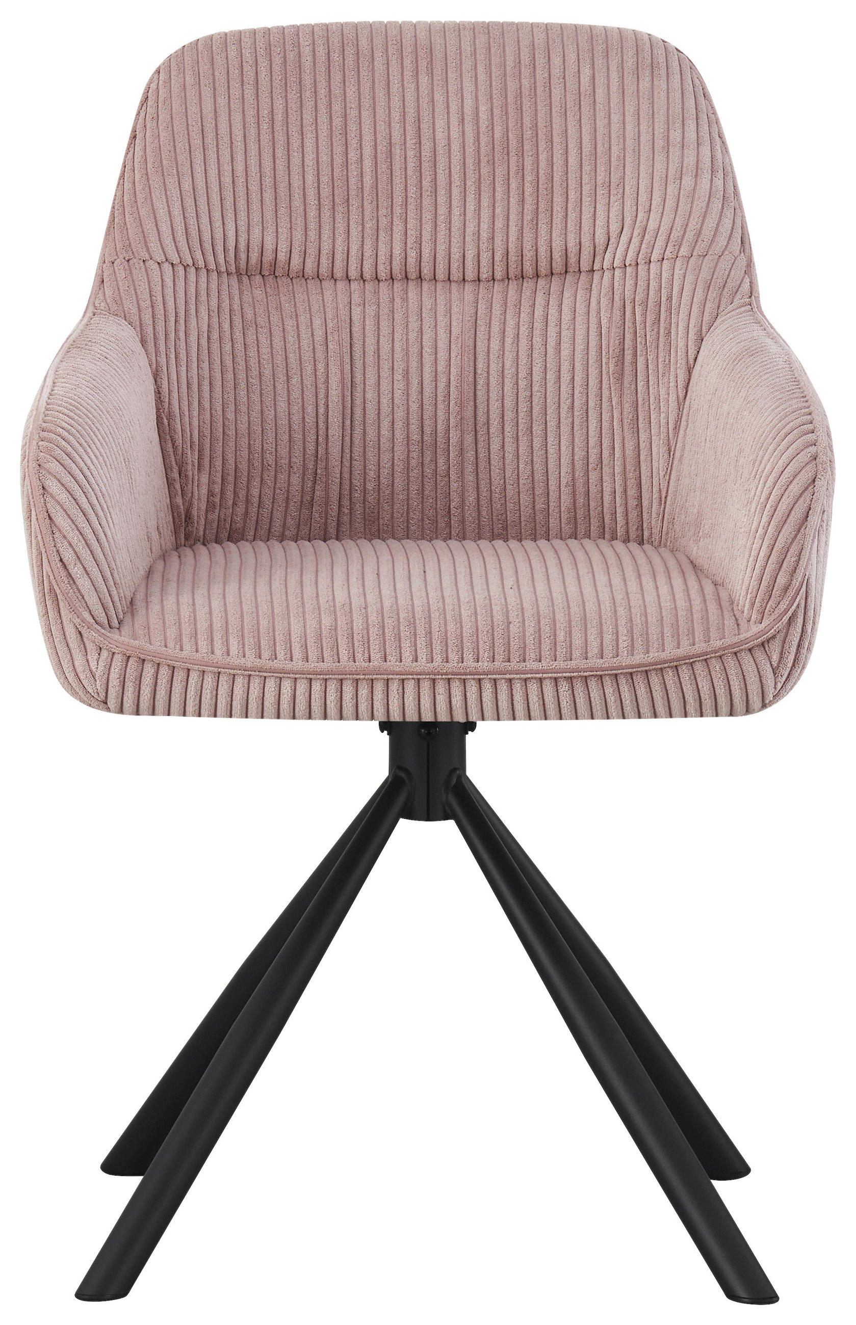 ARMLEHNSTUHL  in Eisen Cord  - Schwarz/Rosa, Design, Textil/Metall (56/83/62cm) - Carryhome