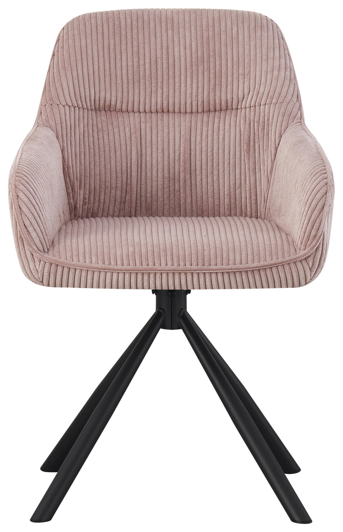ARMLEHNSTUHL  in Eisen Cord  - Schwarz/Rosa, Design, Textil/Metall (56/83/62cm) - Carryhome