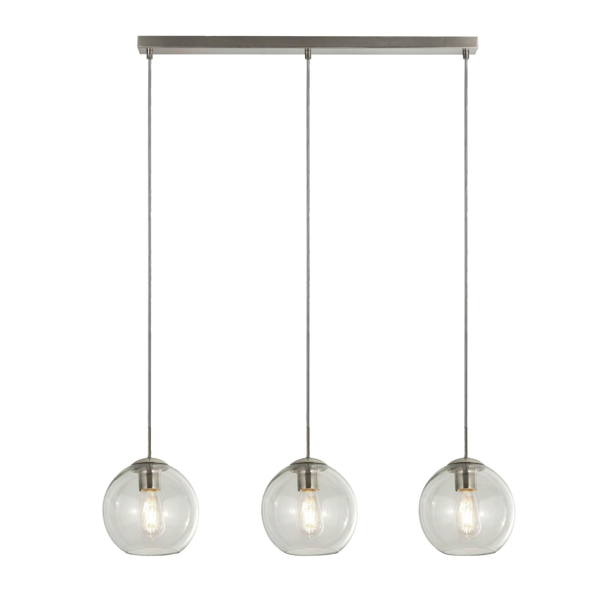 HÄNGELEUCHTE Balls 81/15/147 cm   - Chromfarben, Basics, Glas/Metall (81/15/147cm)