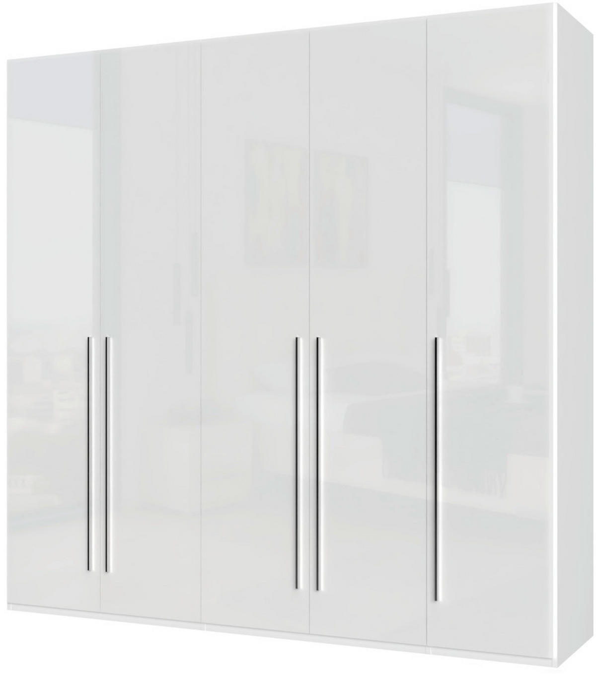 ORMAR SA KLASIČNIM VRATIMA bela, bela visoki sjaj  227/224/56 cm  - bela visoki sjaj/bela, Dizajnerski, pločasti materijal/plastika (227/224/56cm)