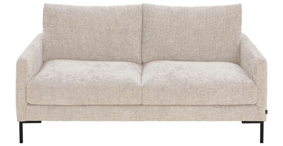 2,5-SITZER in Webstoff Creme  - Creme/Schwarz, KONVENTIONELL, Textil/Metall (176/78/90cm) - Hom`in